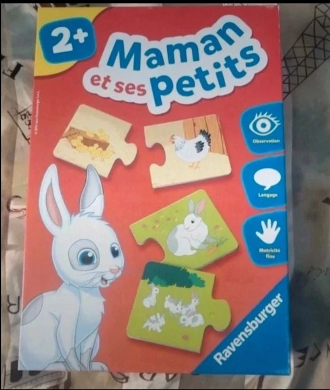 Puzzle éducatif a partir de 2ans, maman et ses petits