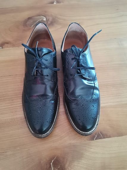 derbies Schmoove en 39 cuir noir glacé