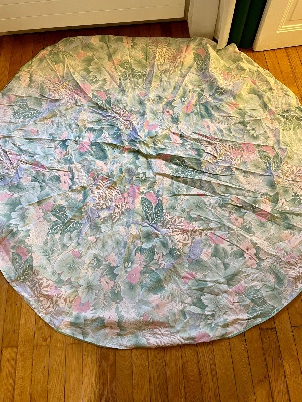 Nappe de table ronde fleurie