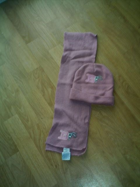 Echarpe + bonnet LOONEY TUNES BUGGS BUNNY rose fillette