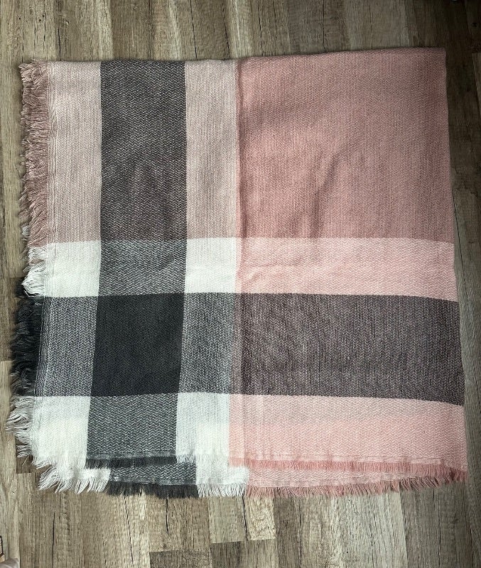 Écharpe rose / grise