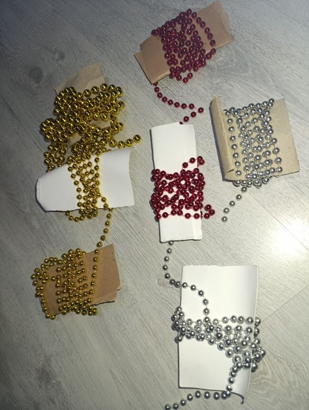 Décoration de Noël Lot de 7 guirlandes à perles