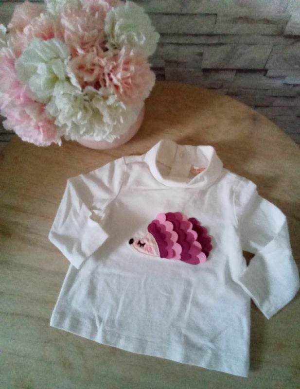 Sous pull crème avec impression en relief DPAM
