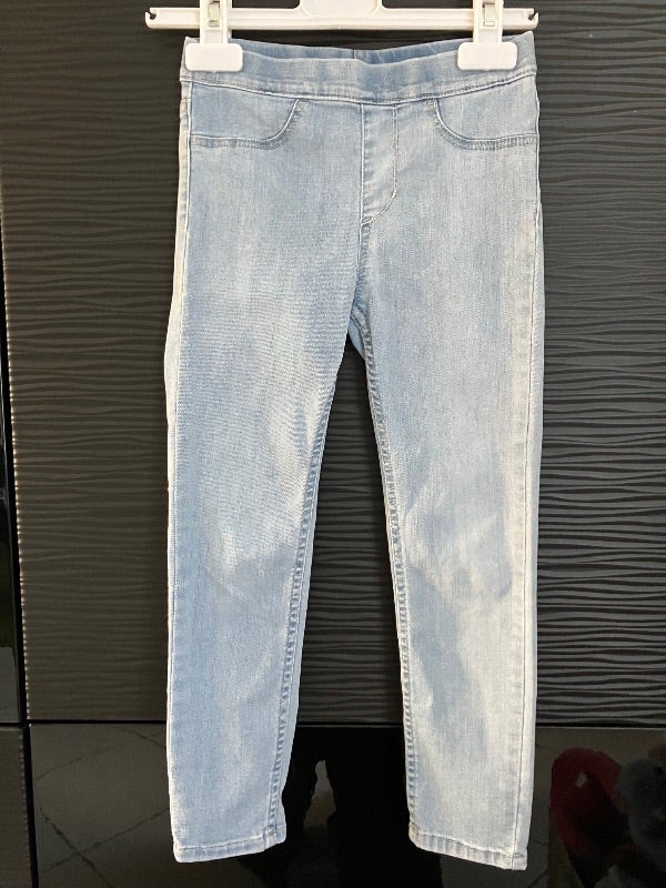 3 jeans bleu ciel 3-4-5 ans