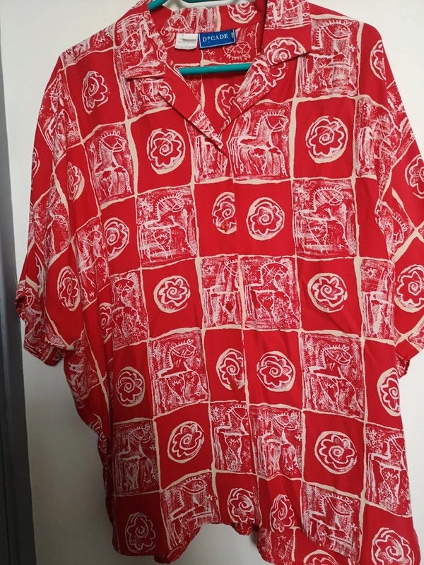 Blouse à motifs vintage L