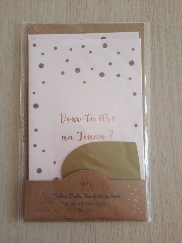 Lot de 2 cartes a gratter  : Veux tu être mon témoin