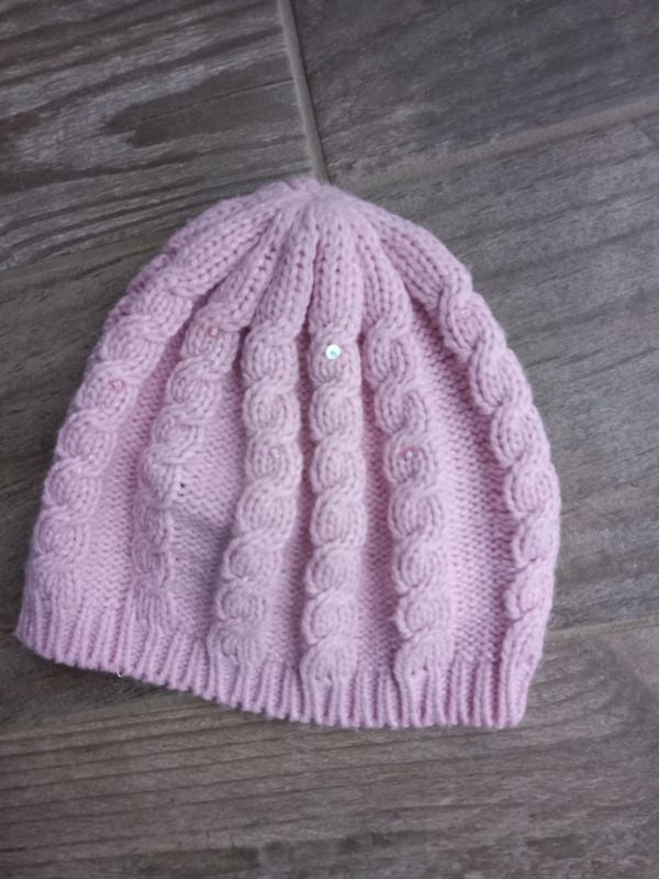 Bonnet sequins fille