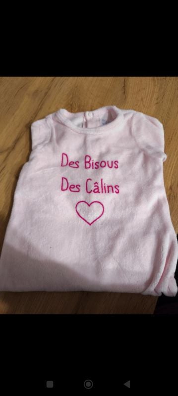 Pyjama velours 0 mois