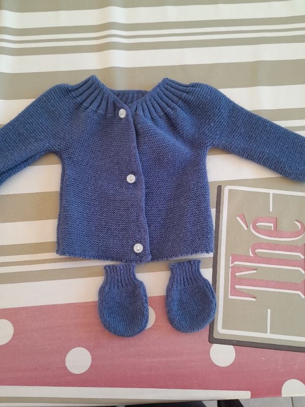 Brassières de naissance avec gants 1mois