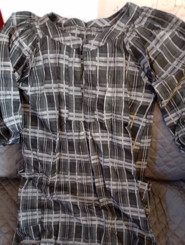 Robe a carreaux manches 3/4