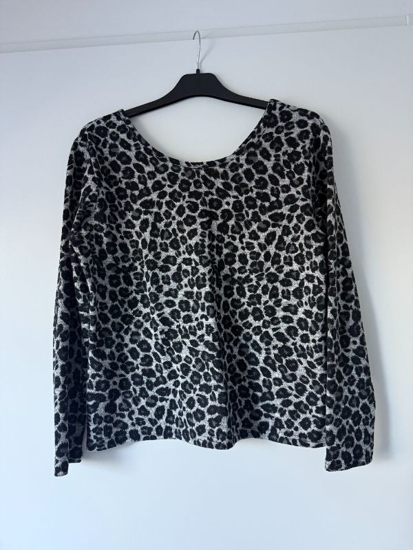 Pull femme col rond - Motif léopard - Tissaia - taille 38/40