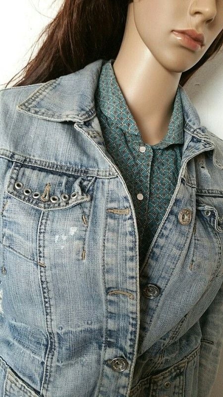 Plastron effet faux col, imprimé vintage en col Claudine Grain de Malice
