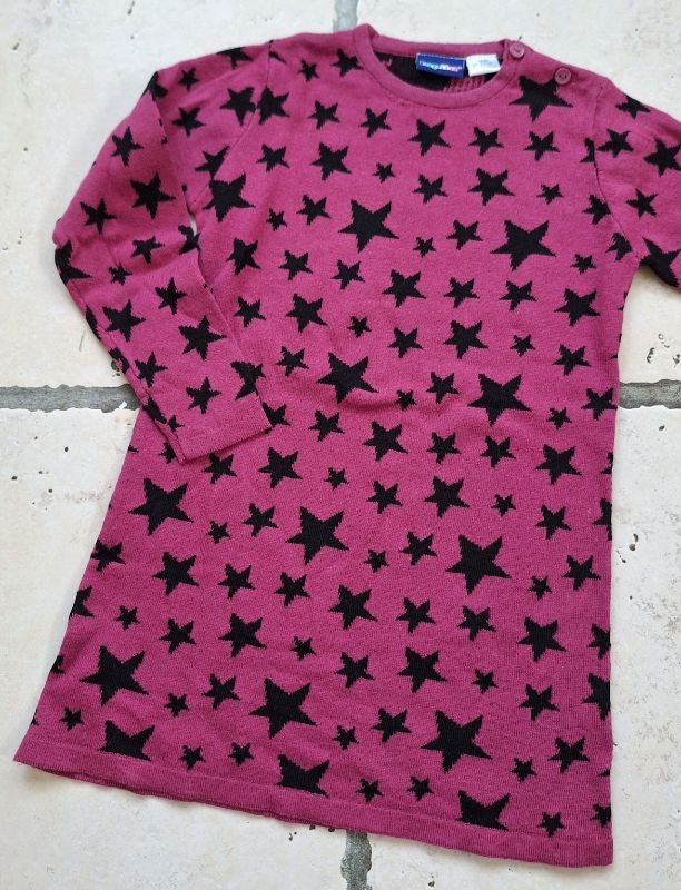 Robe pull violine Lupilu étoiles - 18/24 mois