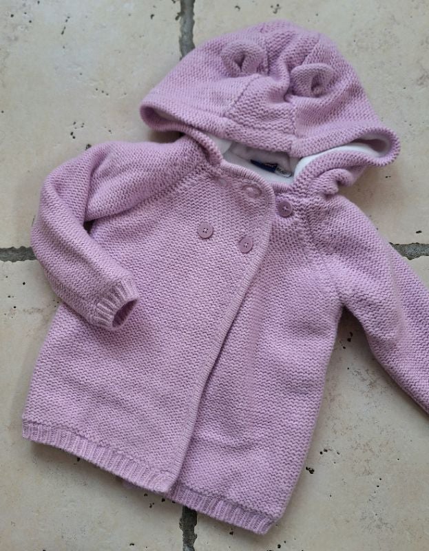 Veste gilet tricot violet Lupilu - 18/24 mois neuf