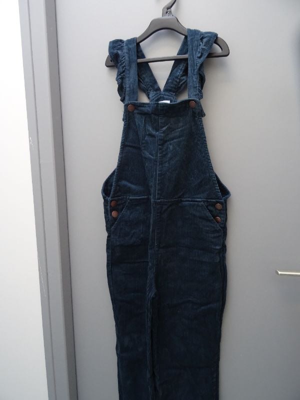 Salopette en velours bleue 10 ans
