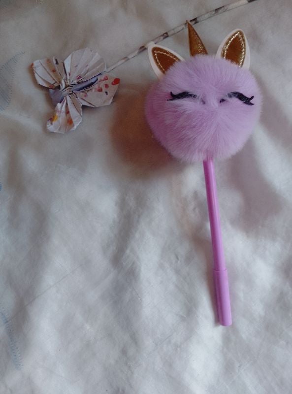 Stylos pompon licorne