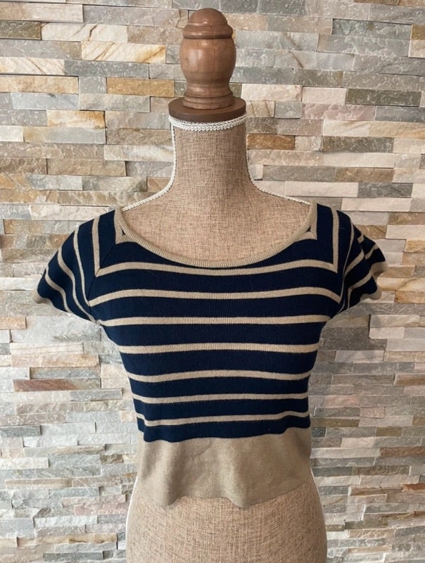 Pull court rayé Le Phare de la Baleine taille S