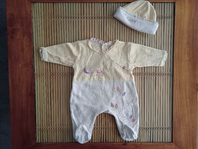 Pyjama et son bonnet Sucre d'orge 1 mois