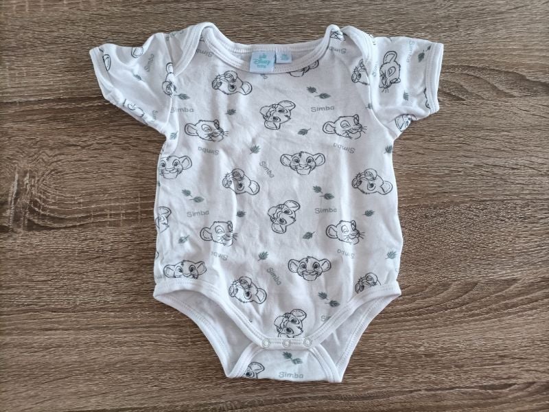 Body manches courtes 12 mois Disney Simba Le Roi Lion