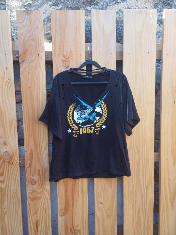 T-shirt oversize noir stylé Shein