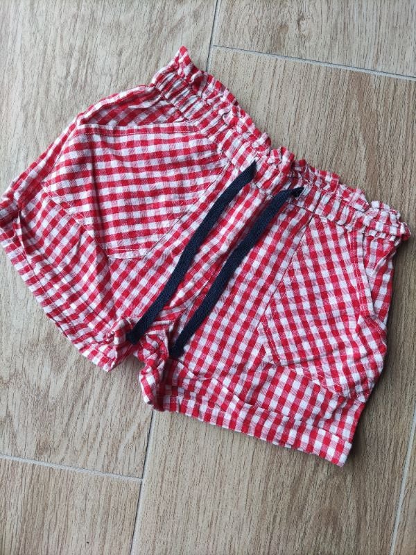 Short vichy rouge et blanc Bout'chou 18 mois