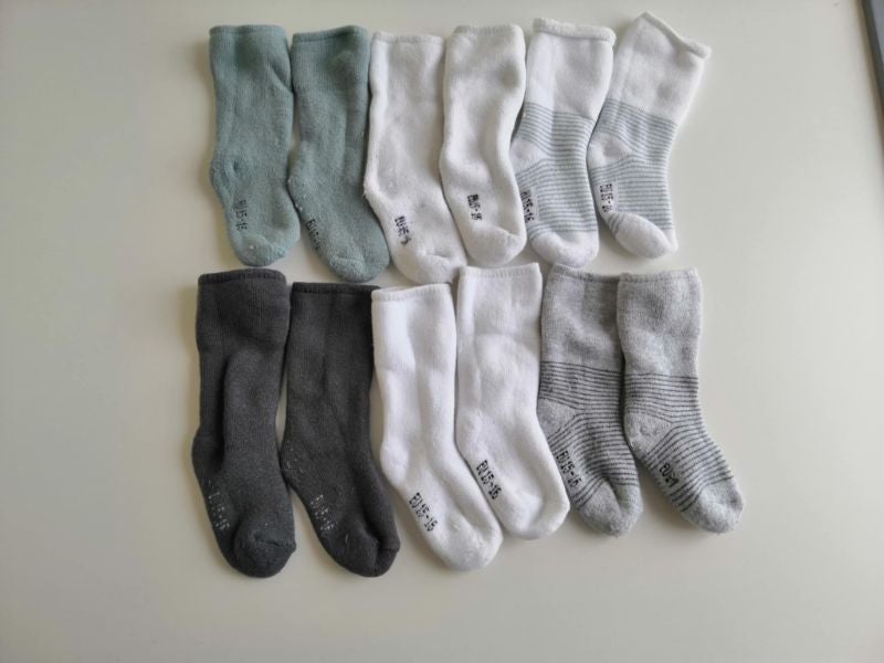 Lot de 6 paires de chaussettes (Bleu/Blanc/Gris) Pointure 15-16 (3/6 mois) Kiabi