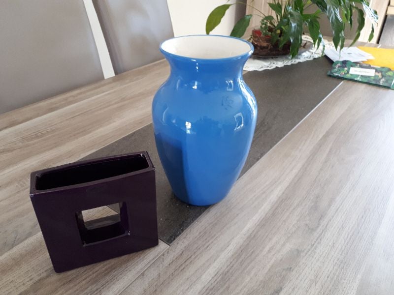 Vases fleurs colorés