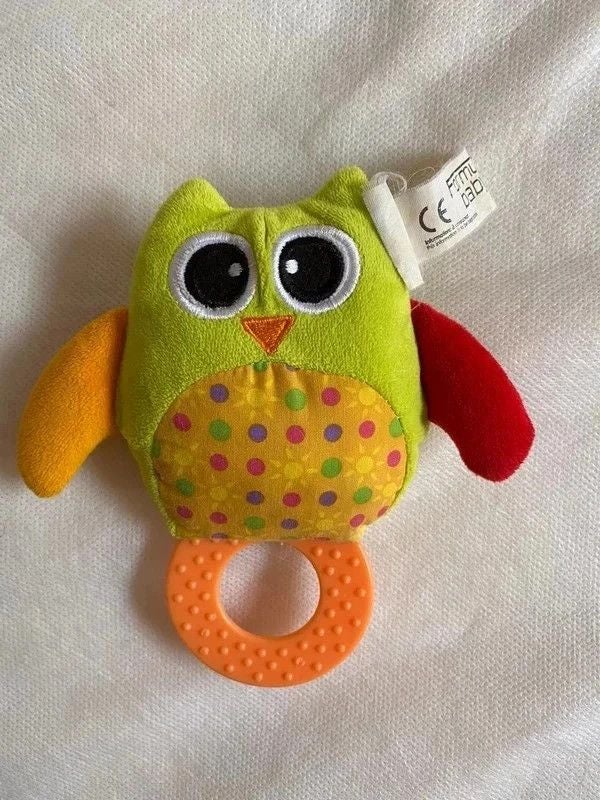 Jouet Hibou Marque Aubert avec son anneau de dentition