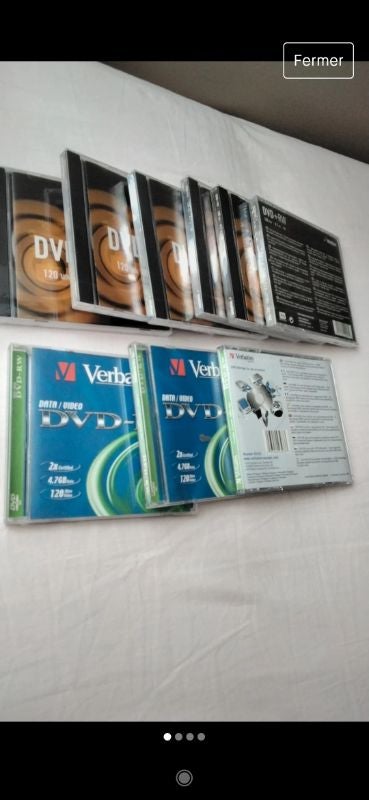 Lot de 9 DVD RW