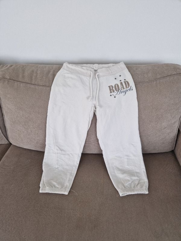 Pantalon blanc a inscription Mim