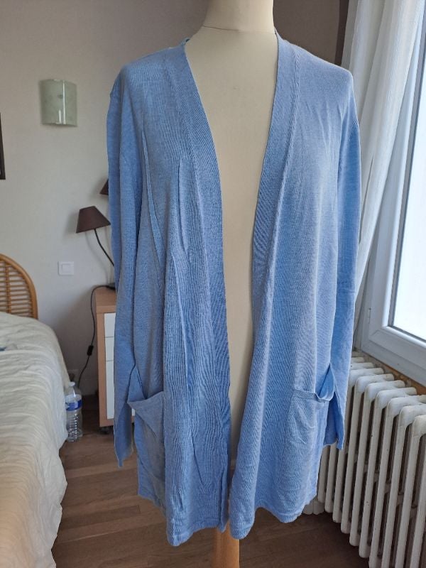gilet bleu camaïeu xxl