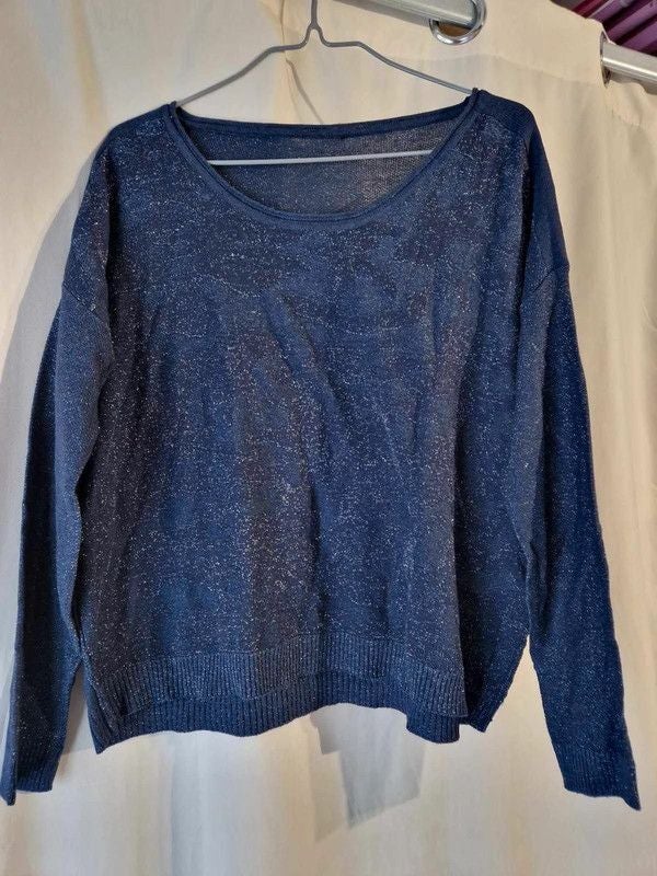 Pull pailleté argent