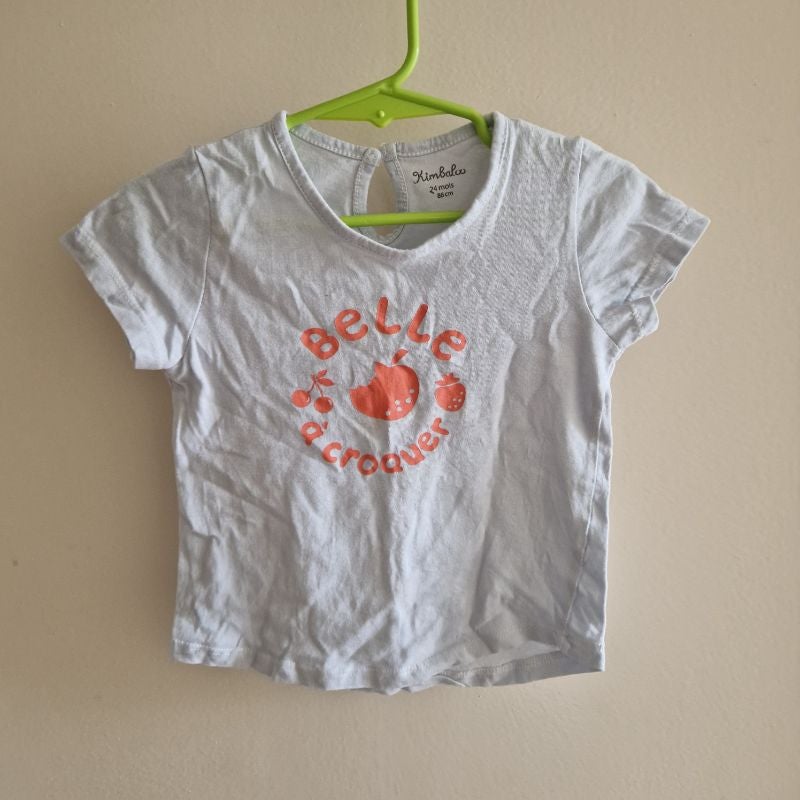 2 ans tee-shirt belle à croquer